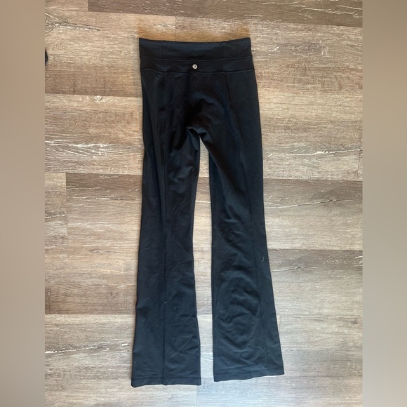 Lululemon Wide Leg Flare solid Black leggings - Picture 3 of 7